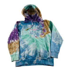 ASTROWORLD Festival Run‎ Purple & Blue Tie Dye Cotton Hooded Sweatshirt Size S